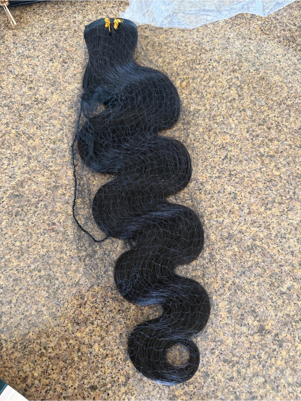 Black Clip-In Hair Extension Weft Peruvian body wave 24 inches